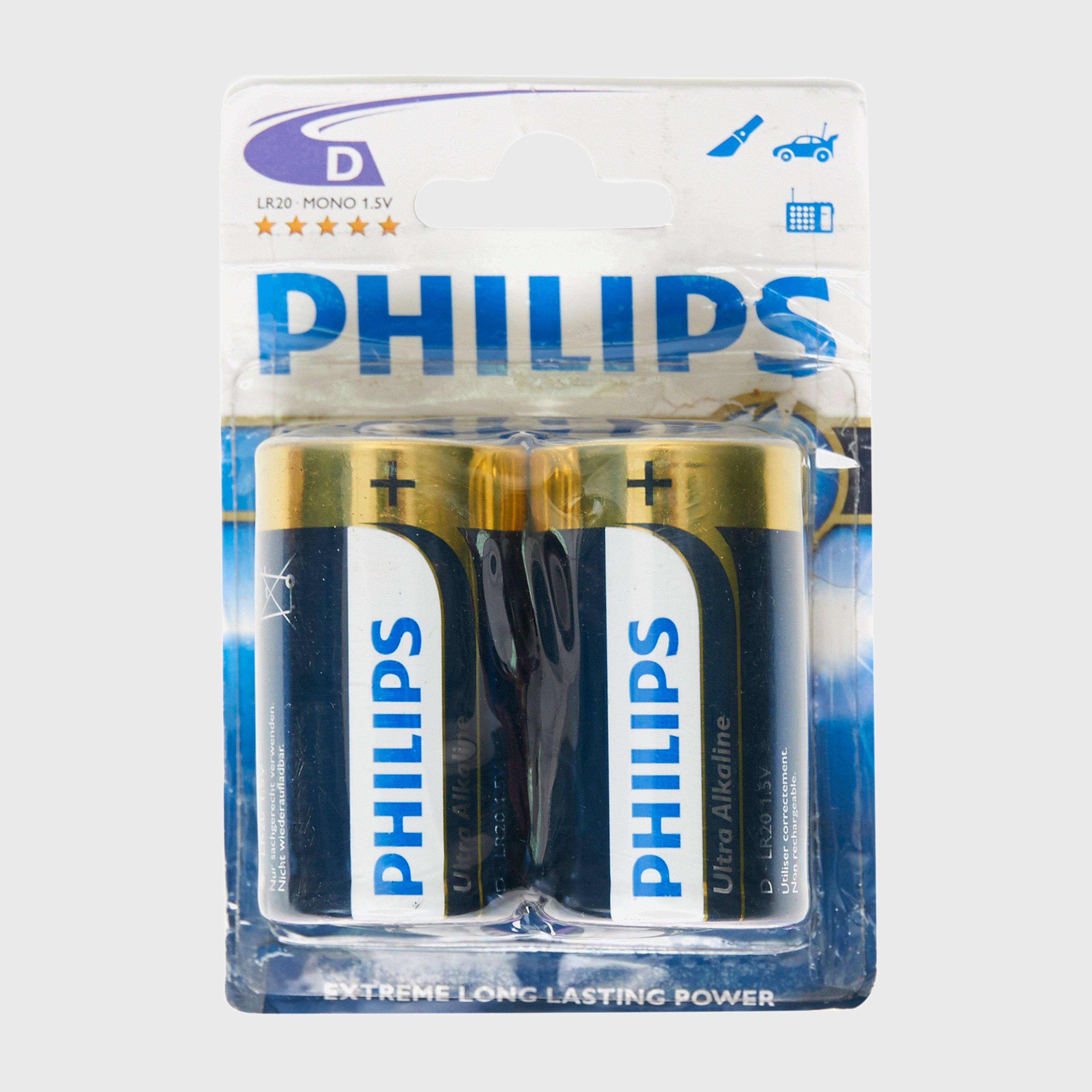 Phillips Ultra Alkaline D LR20 Batteries 2 Pack Multi Coloured