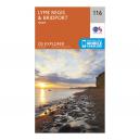 Explorer 116 Lyme Regis and Bridport Map With Digital Version Orange