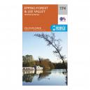 Explorer 174 Epping Forest and Lee Valley Map With Digital Version Orange