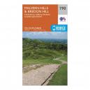 Explorer 190 Malvern Hills and Bredon Hill Map With Digital Version Orange