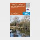 Explorer 224 Corby Kettering and Wellingborough Map With Digital Version Orange