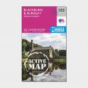 Landranger Active 103 Blackburn and Burnley Clitheroe and Skipton Map With Digital Version Pink