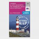 Landranger Active 14 Tarbert and Loch Seaforth Map With Digital Version Pink