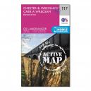 Landranger Active 117 Chester and Wrexham Ellesmere Port Map With Digital Version Pink
