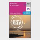 Landranger Active 131 Boston and Spalding Map With Digital Version Pink