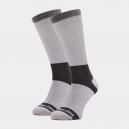 Mens Base Layer Coolmax Liner Boot Socks 2 Pair Grey