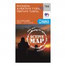 Ordnance Survey Explorer Active 166 Rhondda and Merthyr Tydfil Map with Digital Version Orange