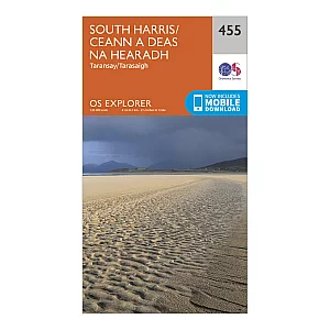 Explorer 455 South Harris Map With Digital Version Orange