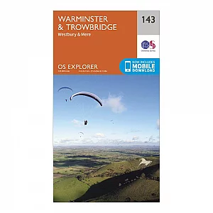 Explorer 143 Warminster and Trowbridge Map With Digital Version Orange
