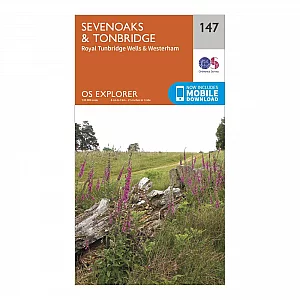 Explorer 147 Sevenoaks and Tonbridge Map With Digital Version Orange