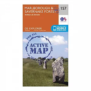 Explorer Active 157 Marlborough and Savernake Forest Map With Digital Version Orange