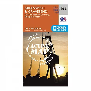 Explorer Active 162 Greenwich and Gravesend Map With Digital Version Orange