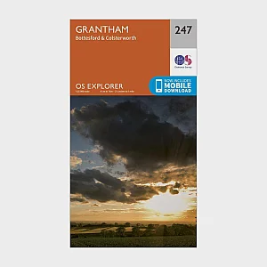 Explorer 247 Grantham Map With Digital Version Orange