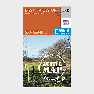 Explorer Active 230 Diss and Harleston Map With Digital Version Orange