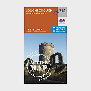 Explorer Active 246 Loughborough Melton Mowbray and Syston Map With Digital Version Orange