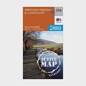 Explorer Active 256 Wrexham and Llangollen Map With Digital Version Orange