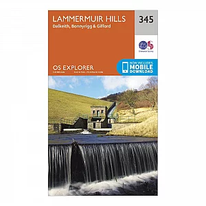 Explorer 345 Lammermuir Hills Map With Digital Version Orange