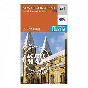 Explorer Active 271 NewarkonTrent Map With Digital Version Orange