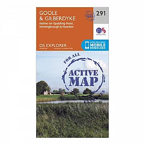 Explorer Active 291 Goole and Gilberdyke Map With Digital Version Orange