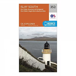 Explorer 352 Islay South Map With Digital Version Orange