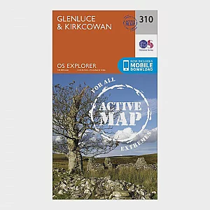 Explorer Active 310 Glenluce and Kirkcowan Map With Digital Version Orange