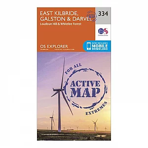 Explorer Active 334 East Kilbride Galston and Darvel Map With Digital Version Orange
