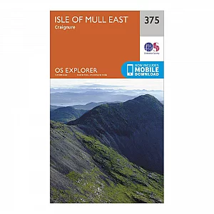 Explorer 375 Isle of Mull East Map With Digital Version Orange