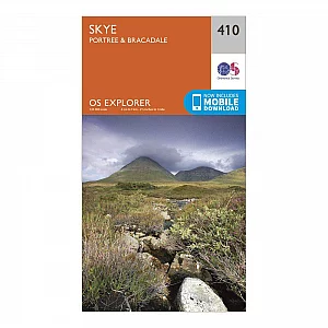 Explorer 410 Skye Portree and Bracadale Map With Digital Version Orange