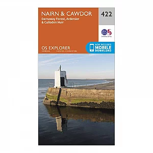 Explorer 422 Nairn and Cawdor Map With Digital Version Orange