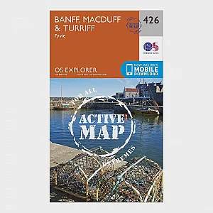Explorer Active 426 Banff Macduff and Turriff Map With Digital Version Orange