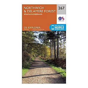 Explorer 267 Northwich and Delamere Forest Map With Digital Version Orange