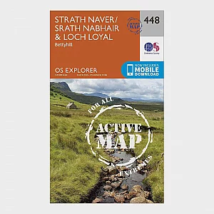 Explorer Active 448 Strath Naver and Loch Loyal Map With Digital Version Orange