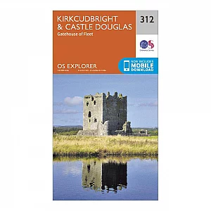 Explorer 312 Kirkcudbright and Castle Douglas Map With Digital Version Orange