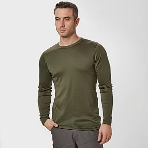 Mens Long Sleeve Thermal Crew Baselayer Khaki