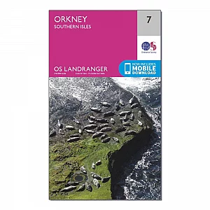 Landranger 7 Orkney Southern Isles Map With Digital Version Pink