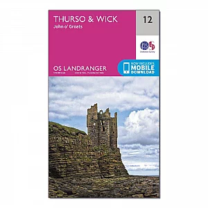 Landranger 12 Thurso and Wick Map Pink