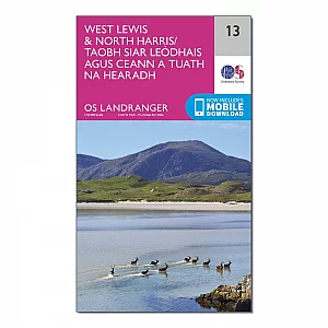 Landranger 13 West Lewis and North Harris Map With Digital Version Pink
