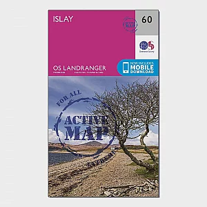 Landranger Active 60 Islay Map With Digital Version Pink