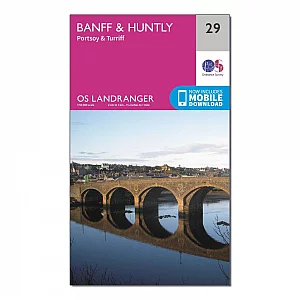 Landranger 29 Banff and Huntly Map Pink