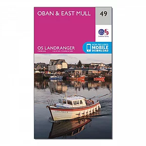 Landranger 49 Oban and East Mull Map With Digital Version Pink