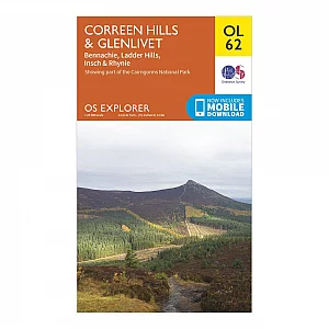 OL 62 Explorer Coreen Hills and Glenlivet Map Orange