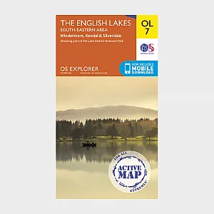 Explorer Active OL7 The English Lakes South Eastern Area Map With Digital Version Orange