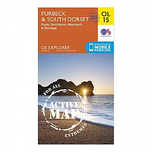 Explorer OL 15 Active D Purbeck and South Dorset Map Orange