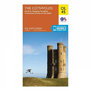 Explorer OL45 The Cotswold Map With Digital Version Orange