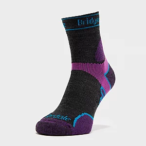 Womens Lightweight Merino Performance ¾ Crew Socks Purple