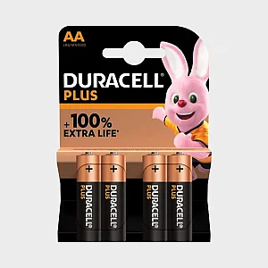 AA Plus Batteries Pack of 4 Black