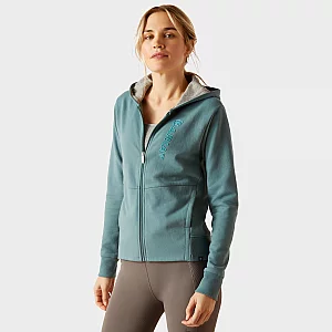 Womens Team Logo Full Zip Hoodie Blue